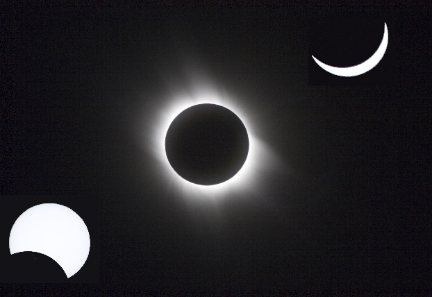 A nice composite, before and after totality